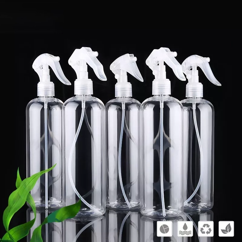 Flacon pulvérisateur rond en plastique transparent PET de 500 ml